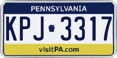 PA license plate KPJ3317