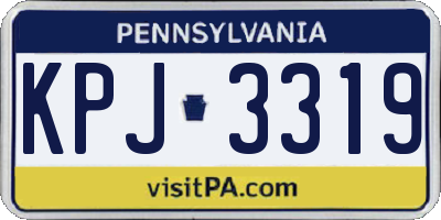 PA license plate KPJ3319