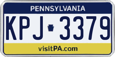 PA license plate KPJ3379