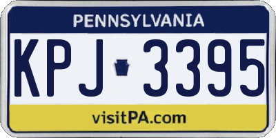 PA license plate KPJ3395