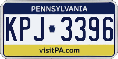 PA license plate KPJ3396
