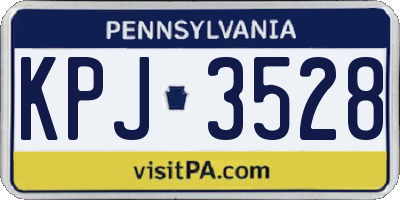 PA license plate KPJ3528