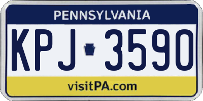 PA license plate KPJ3590