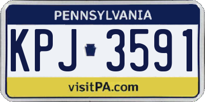 PA license plate KPJ3591