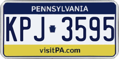 PA license plate KPJ3595
