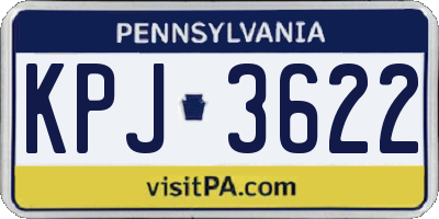 PA license plate KPJ3622