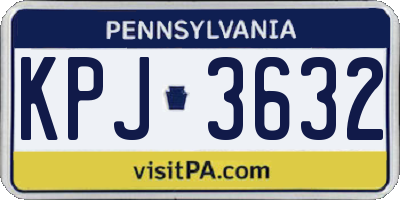 PA license plate KPJ3632