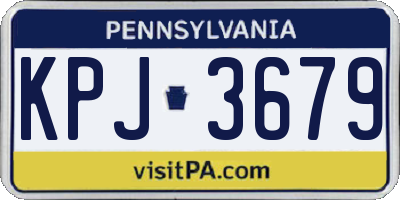 PA license plate KPJ3679