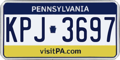 PA license plate KPJ3697