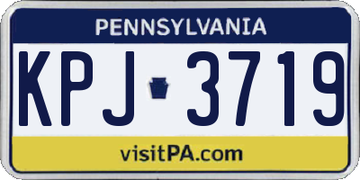 PA license plate KPJ3719