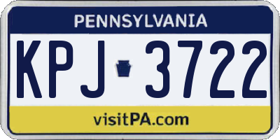 PA license plate KPJ3722