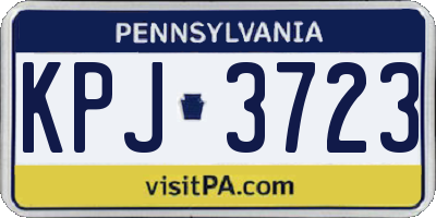 PA license plate KPJ3723