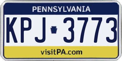 PA license plate KPJ3773