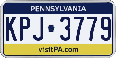 PA license plate KPJ3779