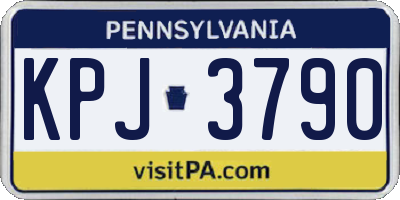 PA license plate KPJ3790