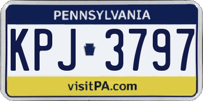 PA license plate KPJ3797