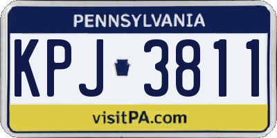 PA license plate KPJ3811
