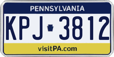 PA license plate KPJ3812