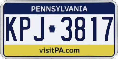 PA license plate KPJ3817