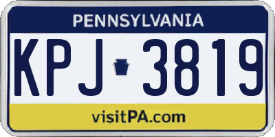 PA license plate KPJ3819