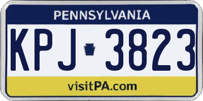 PA license plate KPJ3823