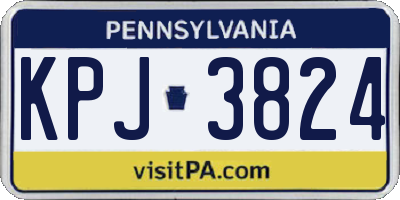 PA license plate KPJ3824