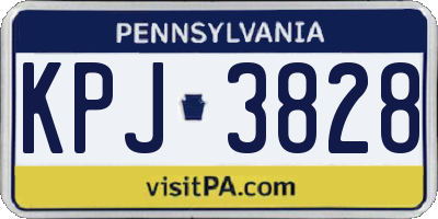 PA license plate KPJ3828