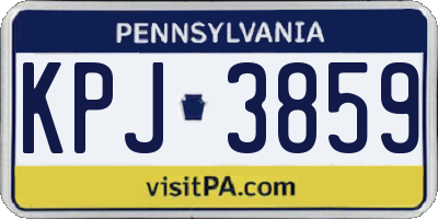 PA license plate KPJ3859