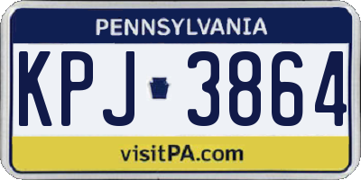 PA license plate KPJ3864