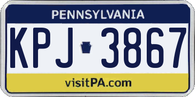 PA license plate KPJ3867