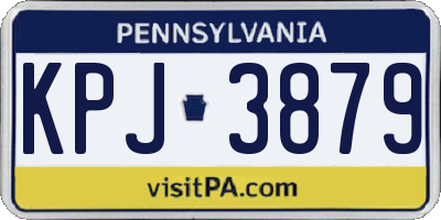 PA license plate KPJ3879