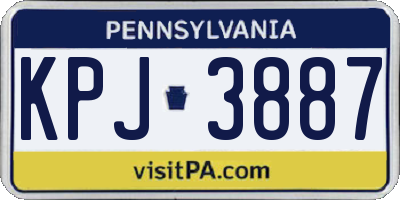 PA license plate KPJ3887