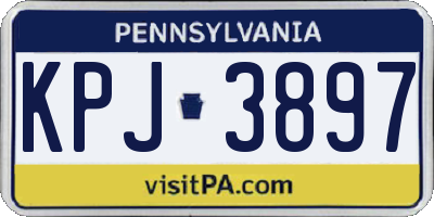 PA license plate KPJ3897