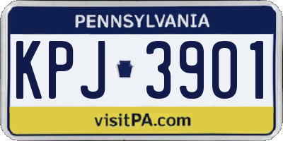 PA license plate KPJ3901