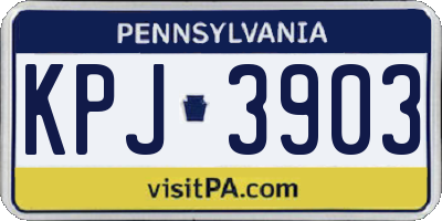 PA license plate KPJ3903