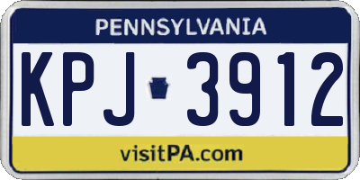 PA license plate KPJ3912