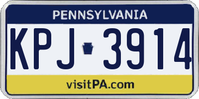 PA license plate KPJ3914