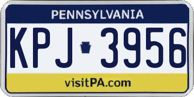PA license plate KPJ3956
