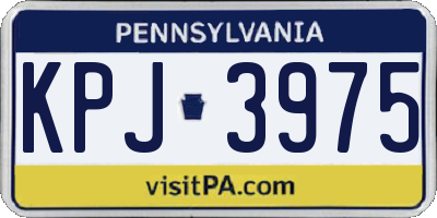 PA license plate KPJ3975
