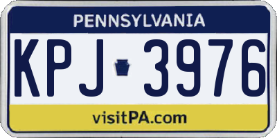PA license plate KPJ3976