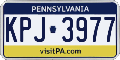 PA license plate KPJ3977
