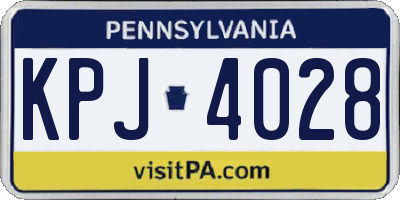 PA license plate KPJ4028