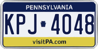 PA license plate KPJ4048