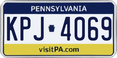 PA license plate KPJ4069