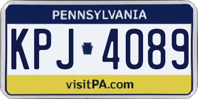 PA license plate KPJ4089