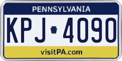 PA license plate KPJ4090