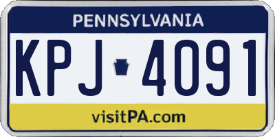 PA license plate KPJ4091