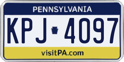 PA license plate KPJ4097