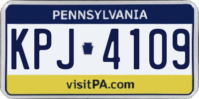 PA license plate KPJ4109