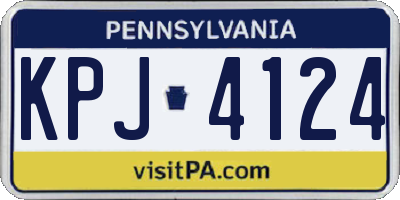 PA license plate KPJ4124